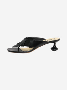 Loewe Black Toy Panta Toe Post sandal heels - size EU 38