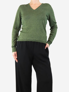 Green fine knit sweater - size UK 12 Knitwear Etro 