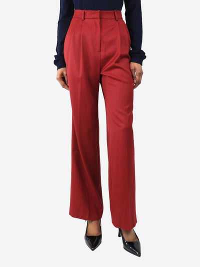 Red Stanley wool trousers - size UK 4 Trousers Issue Twelve 