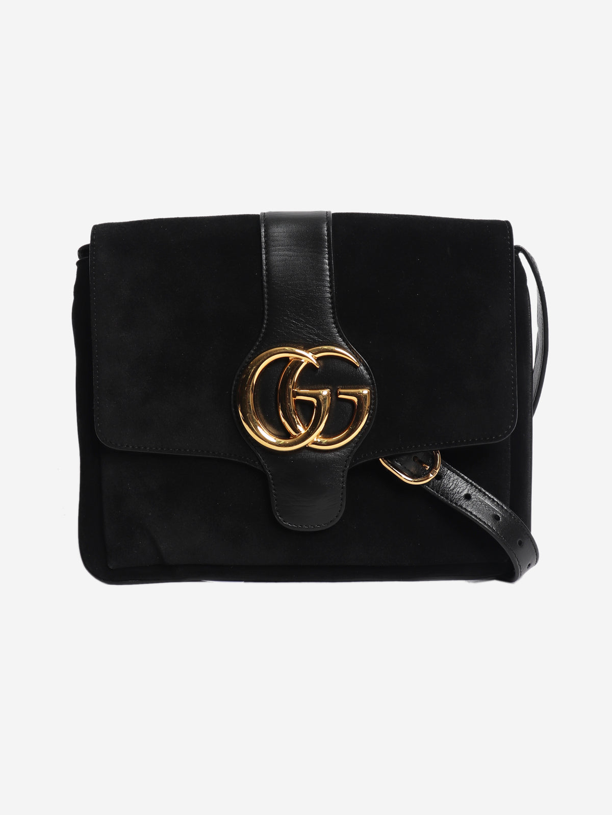 Black Arli suede and leather crossbody bag