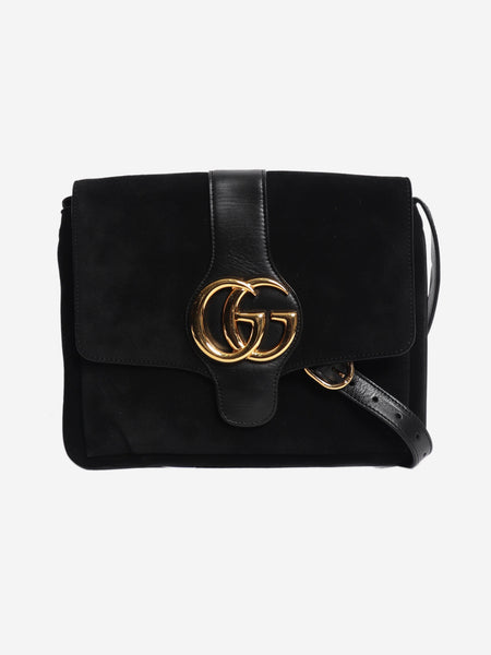 Black Arli suede and leather crossbody bag product image