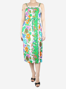 Zimmermann Multicolour floral ruffled midi dress - size UK 12