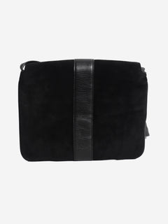 Black Arli suede and leather crossbody bag