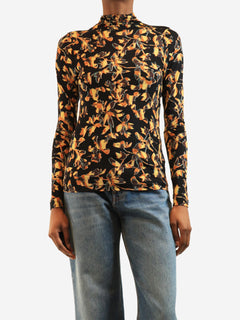 Black Aurelia high-neck top - size UK 4