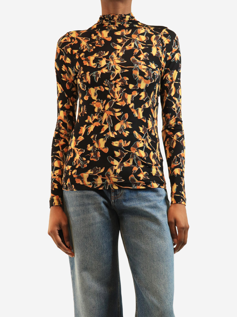 Black Aurelia high-neck top - size UK 4