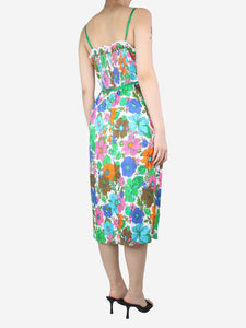 Zimmermann Multicolour floral ruffled midi dress - size UK 12
