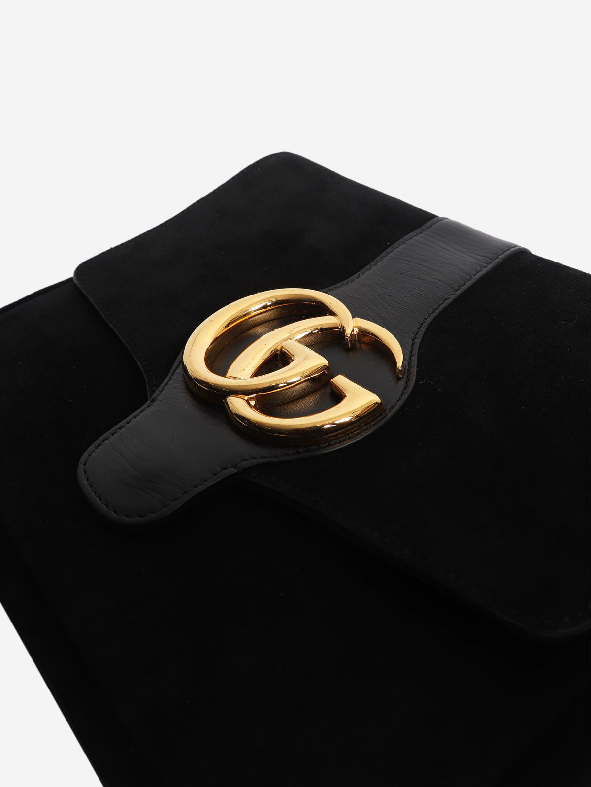 Black Arli suede and leather crossbody bag