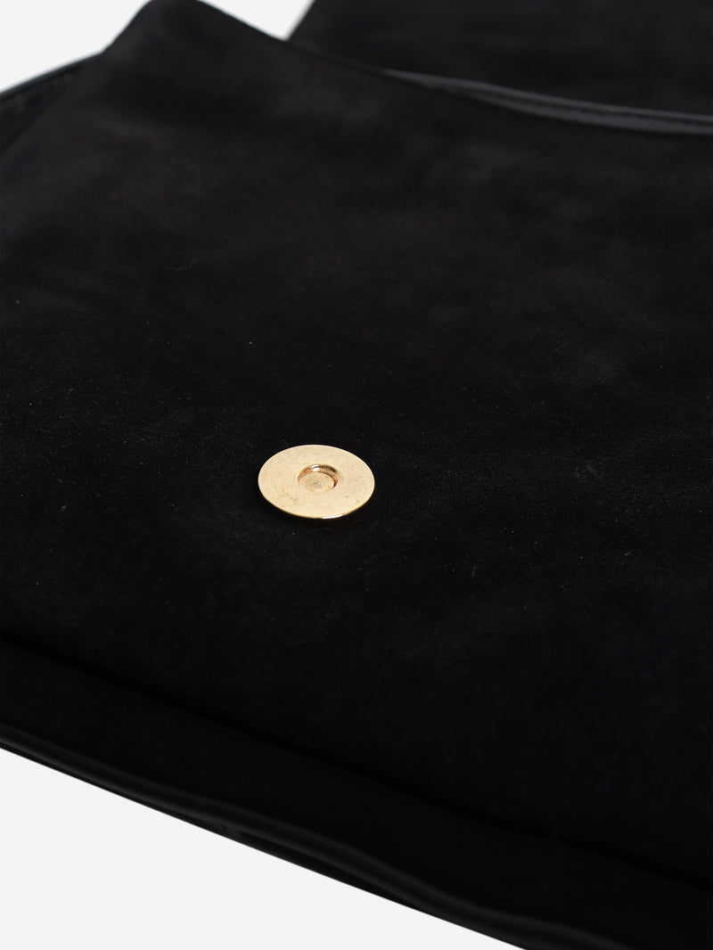 Black Arli suede and leather crossbody bag