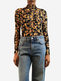 Black Aurelia high-neck top - size UK 4