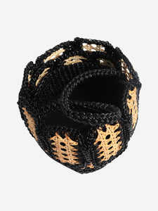 Mehry Mu Neutral woven raffia top handle bag