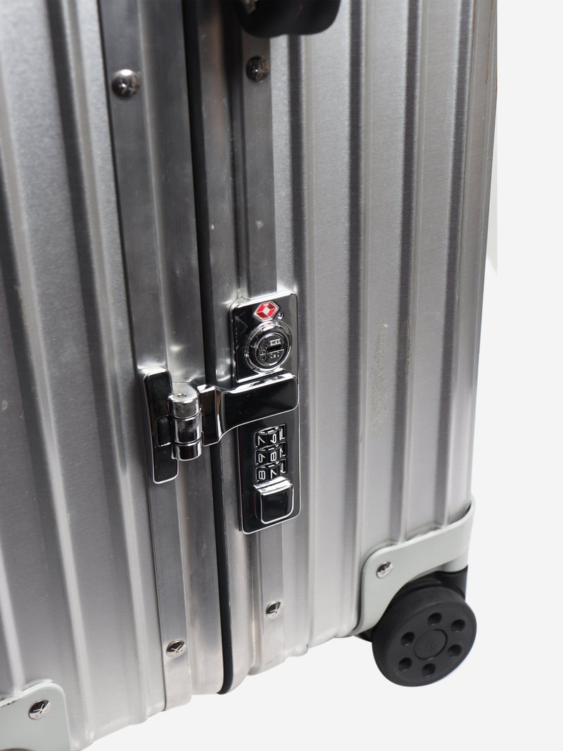 Silver aluminium Classic Check-In L suitcase Luggage & Travel Bags Rimowa 