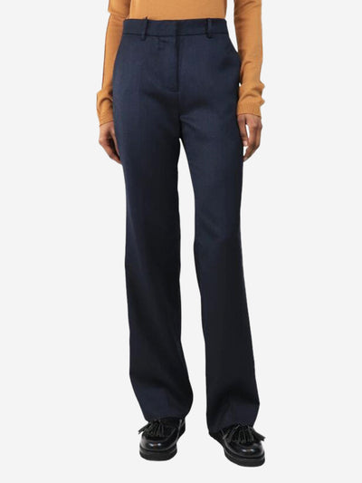 Navy Marlene wool trousers - size UK 14 Trousers Issue Twelve 