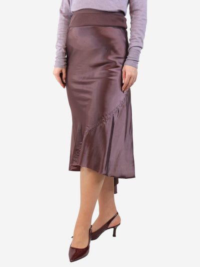 Deep pink satin skirt - size UK 10 Skirts Rick Owens 