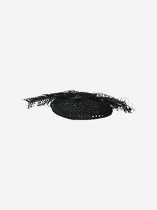 Stephen Jones Black fishnet beret