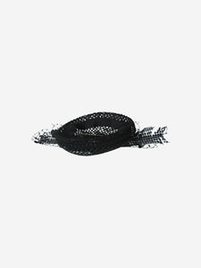 Stephen Jones Black fishnet beret