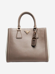 Prada Grey Saffiano leather Galleria bag