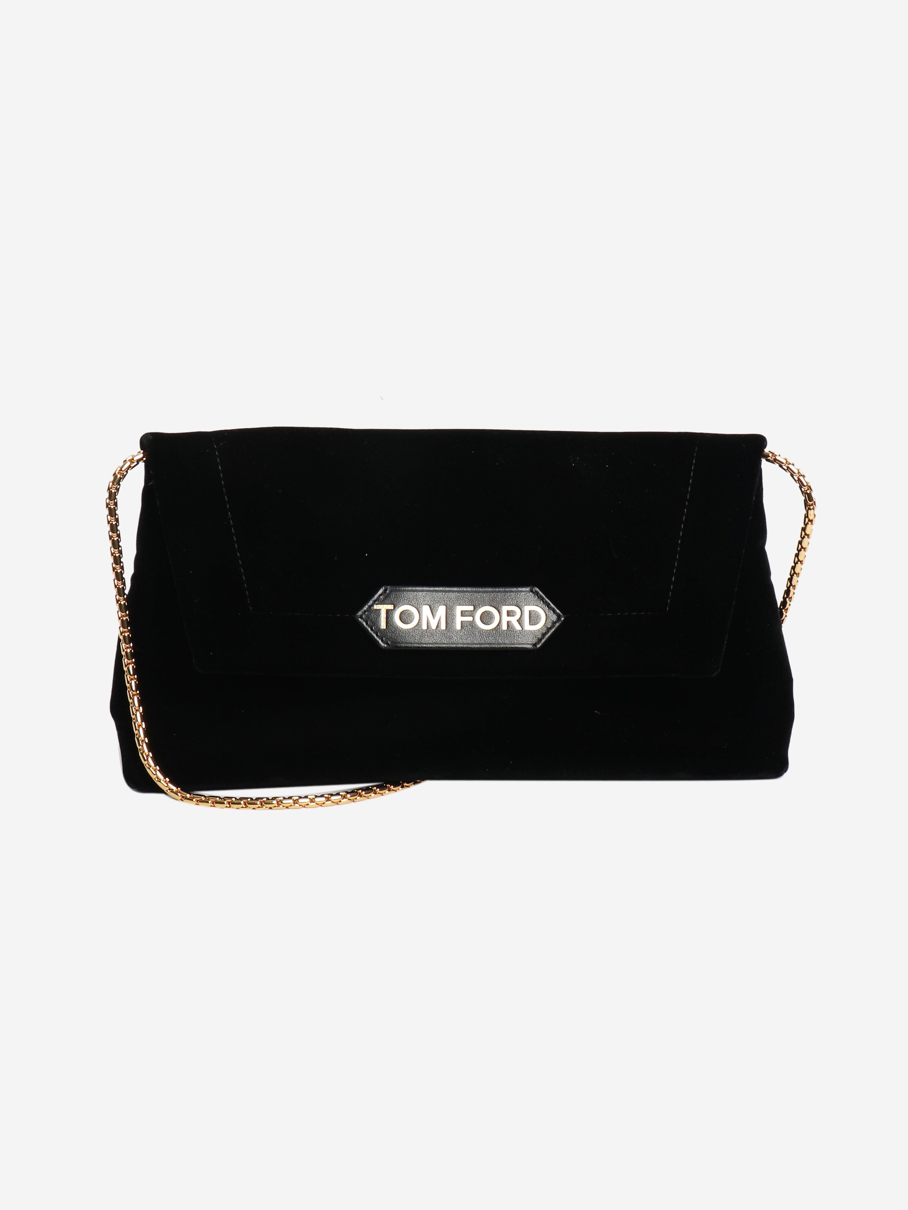 Black velvet chain shoulder bag Shoulder bags Tom Ford 