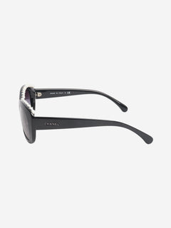Black faux pearl cat-eye sunglasses Sunglasses Chanel 