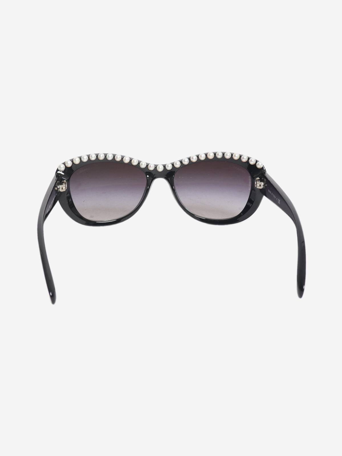 Black faux pearl cat-eye sunglasses Sunglasses Chanel 