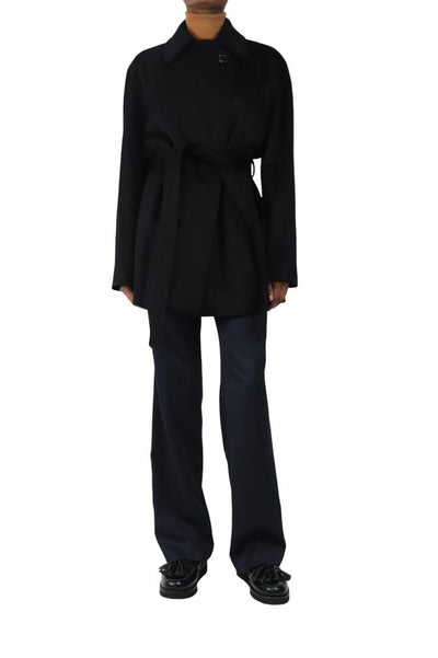 Emma black wool coat - size UK 10 Coats & Jackets Issue Twelve 