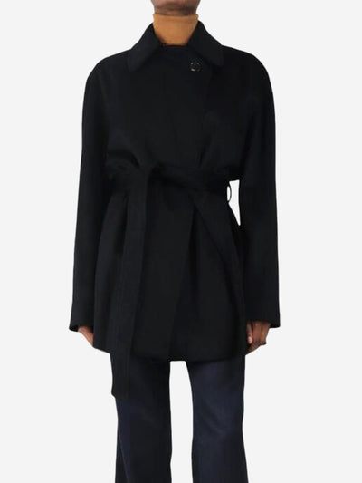 Emma black wool coat - size UK 16 Coats & Jackets Issue Twelve 