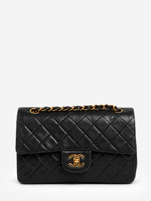 Chanel black lambskin Classic Double Flap bag