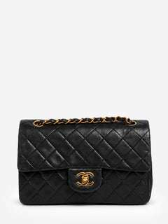 Chanel black lambskin Classic Double Flap bag