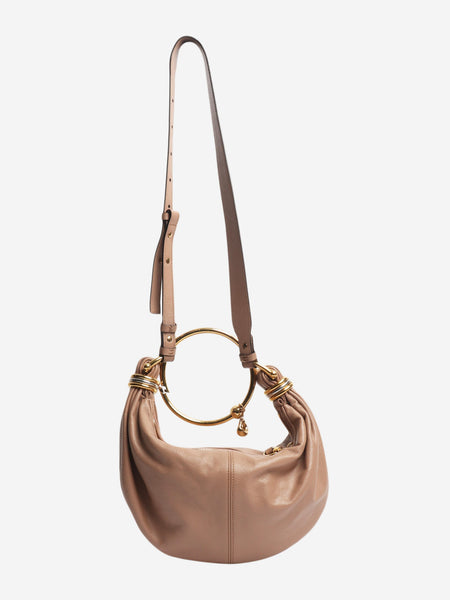 Neutral bracelet leather handbag alternate image