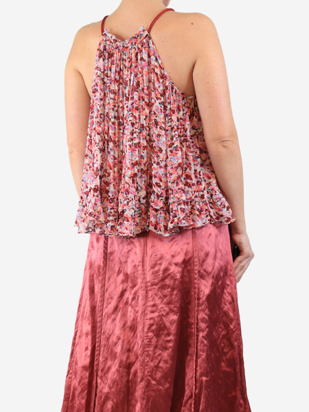 Pink Fabino printed georgette top - size UK 8 alternate image