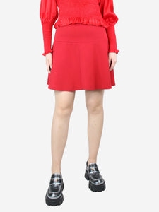 Red Valentino Red ruffle mini skirt - size UK 8
