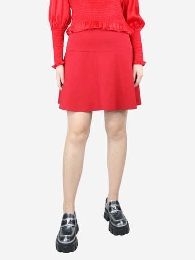 Red Valentino Red ruffle mini skirt - size UK 8 Skirts Red Valentino 
