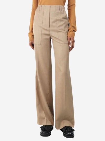 Camel brown Ruth wool trousers - size UK 12 Trousers Issue Twelve 