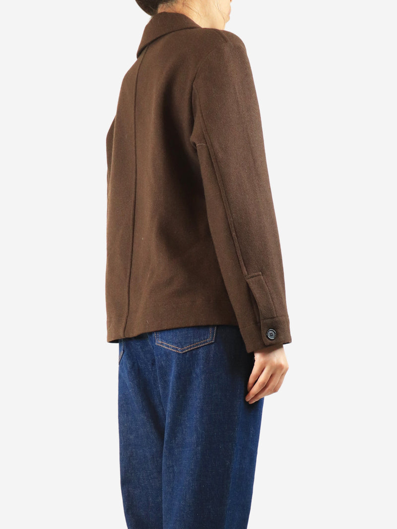 Chocolate brown yak-blend jacket - size UK 8 Coats & Jackets Margaret Howell 