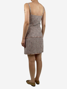 Chanel Multi sleeveless boucle mini dress - size UK 12