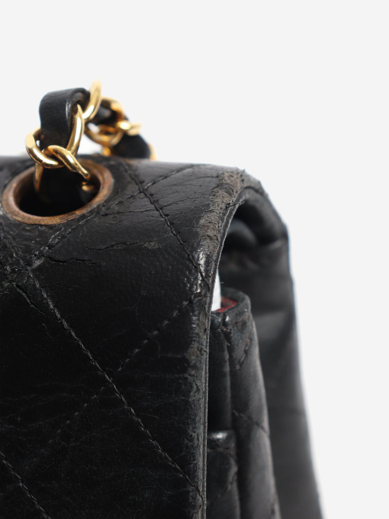 Chanel black lambskin Classic Double Flap bag - view 8