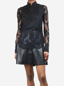 Ermanno Scervino Black lace blouse - size UK 8