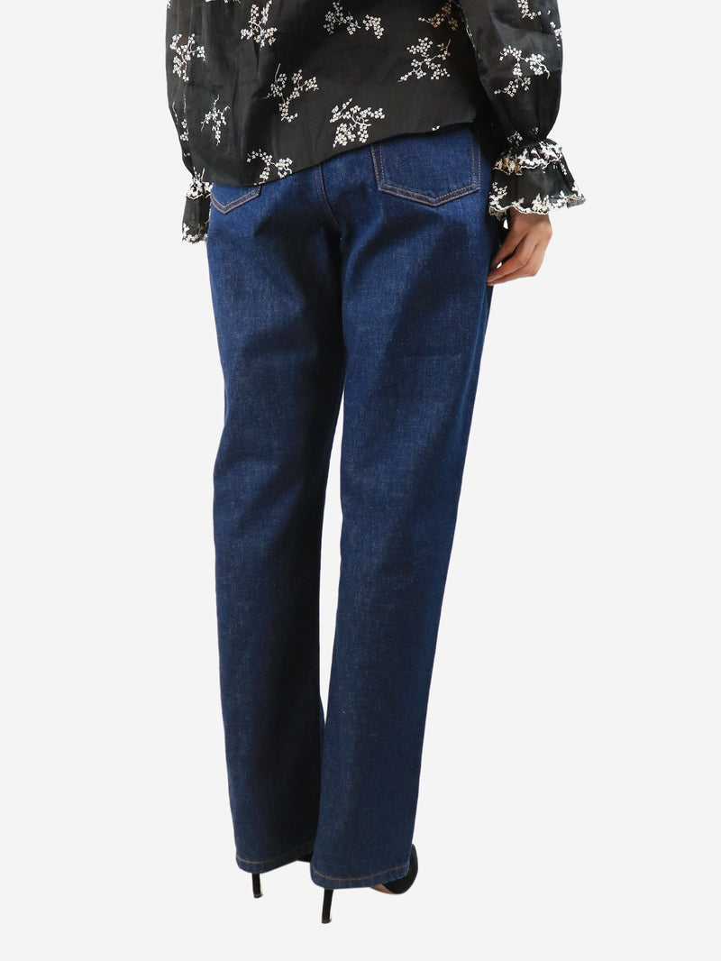 Dark wash wide-leg jeans - size UK 8 Denim Dries Van Noten 