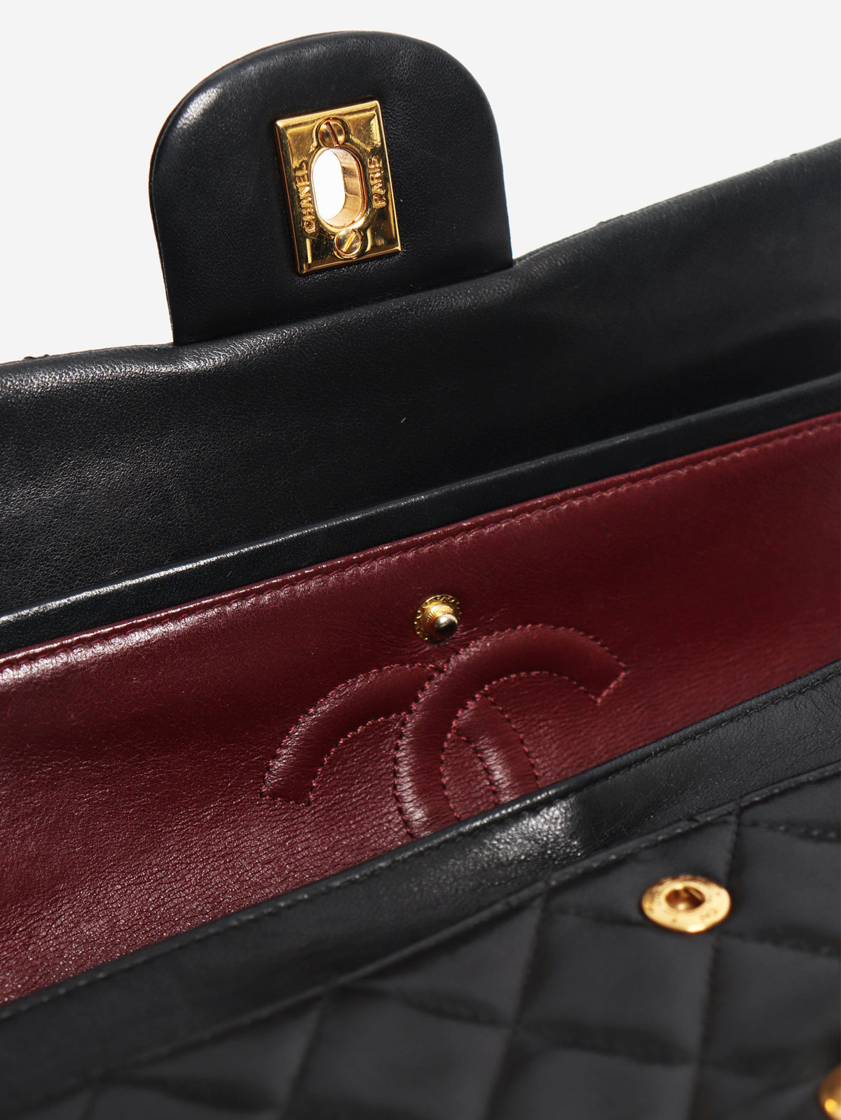 Chanel black lambskin Classic Double Flap bag - view 9