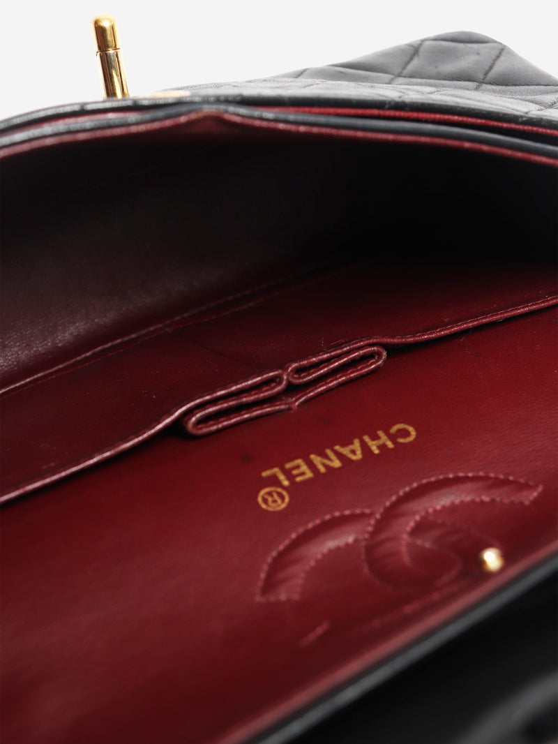 Chanel black lambskin Classic Double Flap bag - view 10