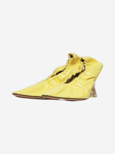 Bottega Veneta Yellow elasticated leather pumps - size EU 37