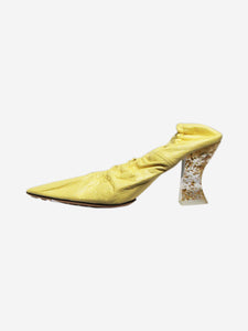 Bottega Veneta Yellow elasticated leather pumps - size EU 37