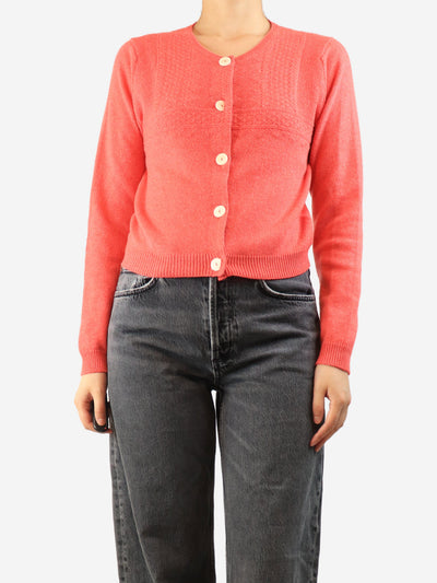 Pink cashmere cardigan - size UK 12 Knitwear Brora 