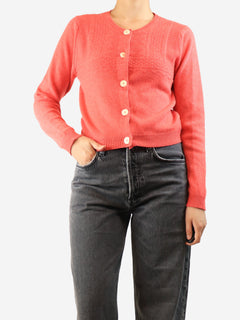 Pink cashmere cardigan - size UK 12 Knitwear Brora 