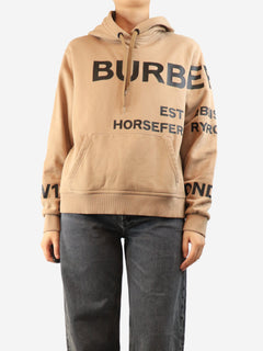 Beige Horseferry print hoodie - size M Tops Burberry 