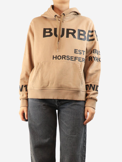 Beige Horseferry print hoodie - size M Tops Burberry 