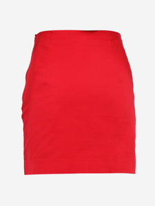 Staud Red cotton mini skirt - size UK 6