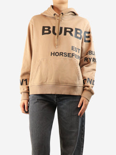 Beige Horseferry print hoodie - size M Tops Burberry 