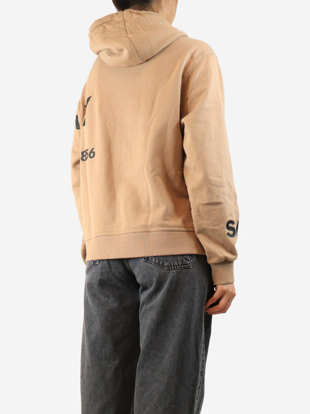 Beige Horseferry print hoodie - size M alternate image