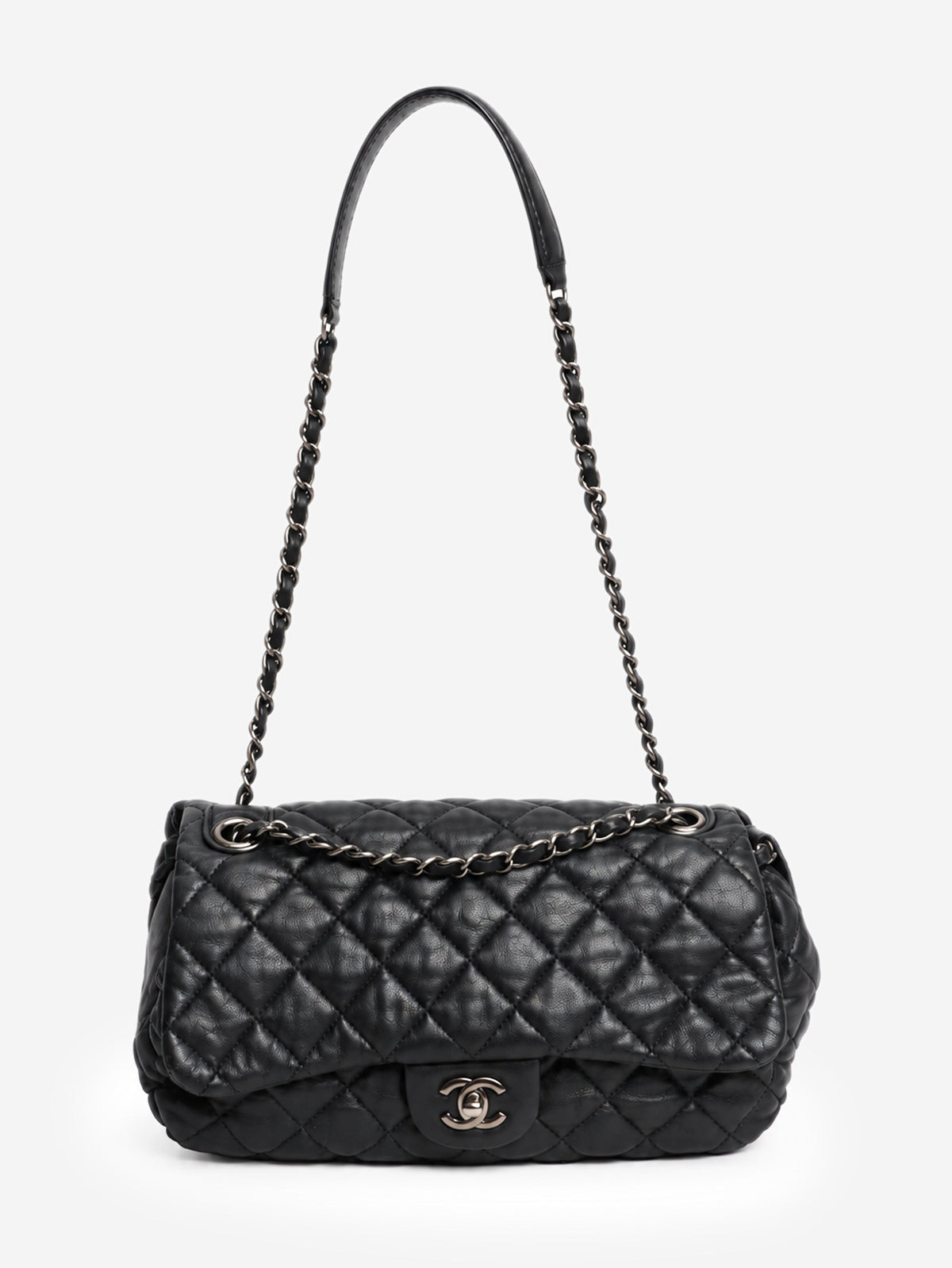 Black 2013 lambskin Bubble flap bag Shoulder bags Chanel 