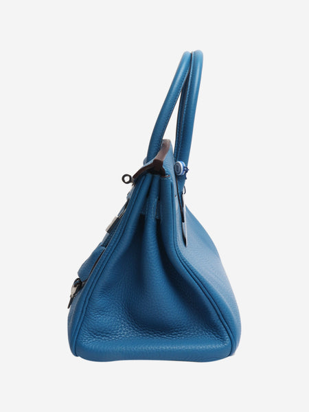 Blue Birkin 30 togo leather bag alternate image